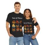 Moroccan Cuisine Icons T-Shirt | Food Lovers Unisex Tee - Image 3