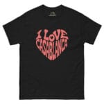 I Love Casablanca T-Shirt – Retro Heart Typography Moroccan City Pride Tee